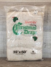 NOS Sparkl-Tex Glittering Christmas Drape 32" by 50" Made In USA "Free Shipping"