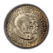 1952 50c Washington Carver Commemorative Silver Half Dollar Rainbow Toning C1235