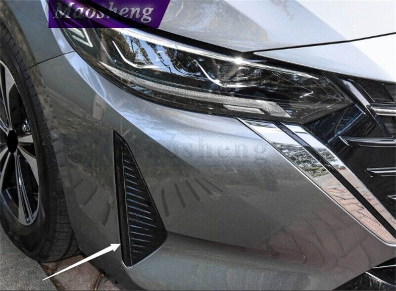 Pair Of Front Bumper Fog Light Hole Covers For Nissan Rogue 2014-2016 - Clip-On Replacements