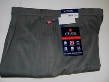 52 X 32 CHAPS PLEATED FRONT CLASSIC PERFORMANCE SERIES DRESS PANTS -BROWN- NWT