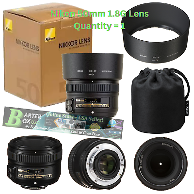 Nikon NIKKOR AF-S 50mm F/1.8G Lens - Black (2199) for sale online