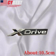 Chrome Black XDrive X Drive Emblem Rear Trunk Letter Badge Side Sport Sticker
