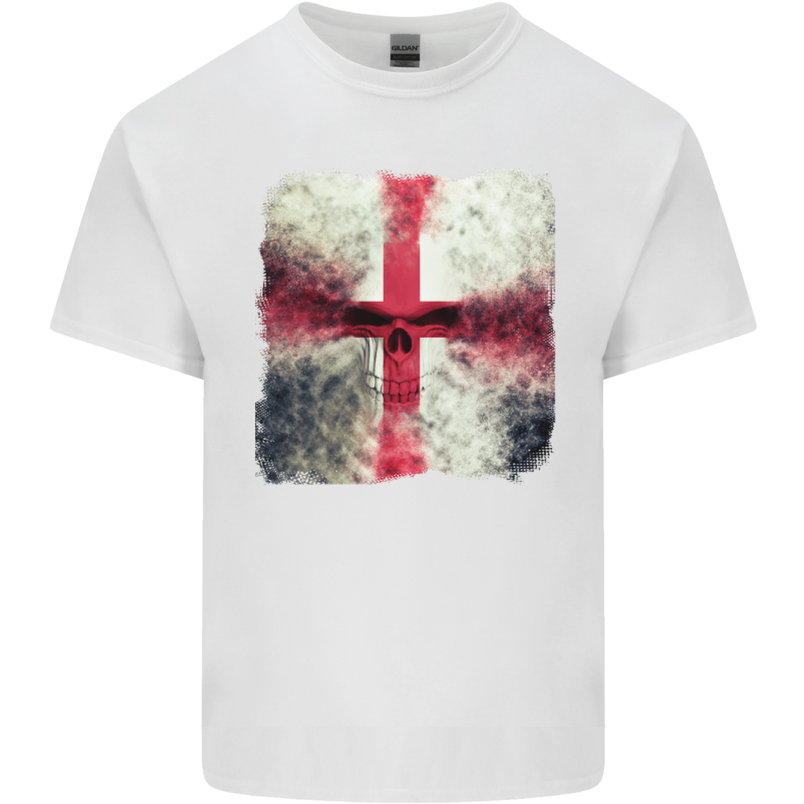 Dissolving England Flag St Georges Skull Kids T-Shirt Childrens