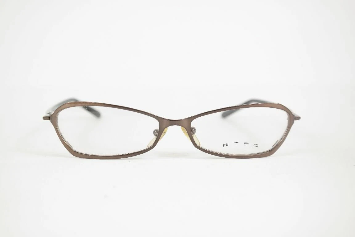 Vintage Etro Mod. VE 9372 Col. S05 52 14 135 Black Braun Oval Glasses