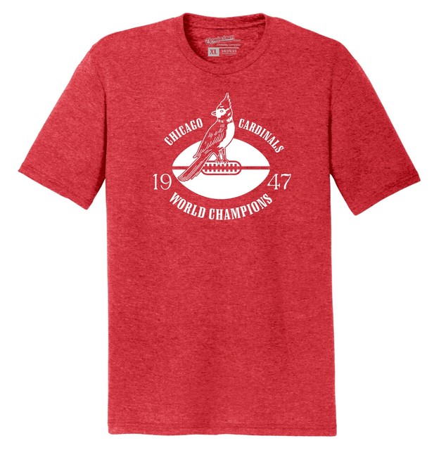 Chicago Cardinals World Champs 1947 Football TRI-BLEND Tee Shirt - Chicago Bears Chicago Cardinals World Champs 1947 Football TRI-BLEND Tee Shirt - Chicago Bears