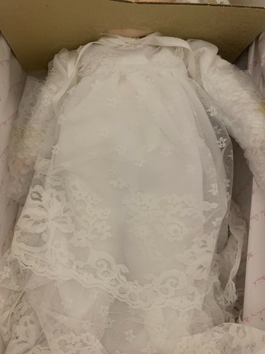 Danbury Mint "Emily" by Elke Hutchens Porcelain Christening Baby White Lace Gown - Picture 5 of 8