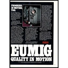 1978 Eumig S-912 Super 8 Movie Film Projector Vintage Print Ad 70s Wall Art