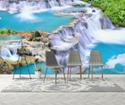3D Blue Waterfall Zhua7616 Wallpaper Wall Murals Removable Self-adhesive Amy