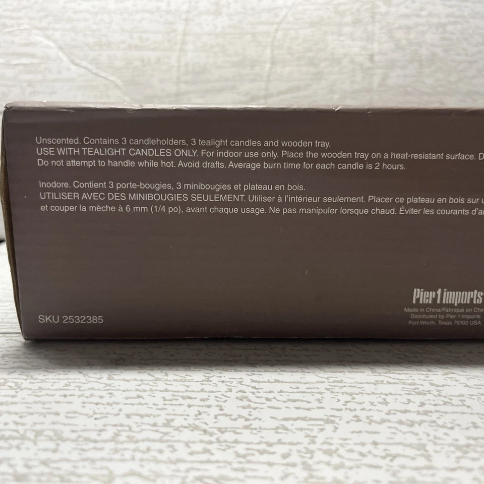 Portavelas Pier 1 Peacock Candlescape luz de té plumas con joyas gris nuevo Foto 4 de 4