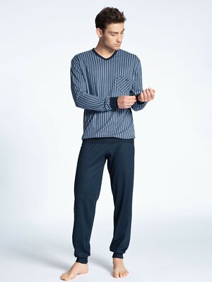 Calida Herren Pyjama lang mit Bündchen Art. 40680 Neu&OVP 100% Baumwolle