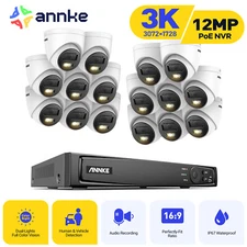 ANNKE 16CH 12MP NVR 5MP POE Security Camera System AI Color Night Vision H.265+