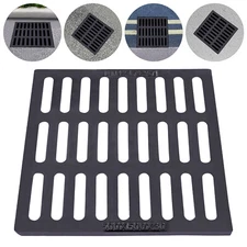 Cast Iron Sewer Grate Drain Catch Basin Cover Strainers Trench Drainage Outdoor