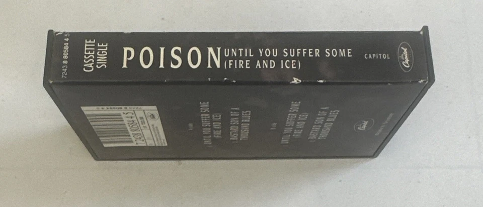 Poison - Stand - Until You Suffer Some Cassette Single In Plastic Box EX / VG+ - Image 4 of 4