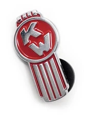 kenworth vintage style kw emblem lapel enamel hat pin metal red