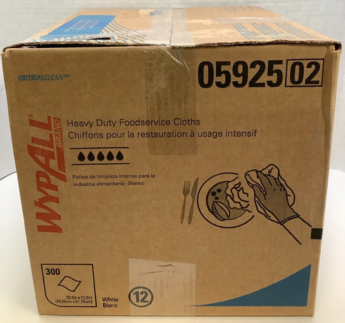 Wypall 05925 Heavy Duty Foodservice Cloths, White, 300 Count - Picture 6 of 7