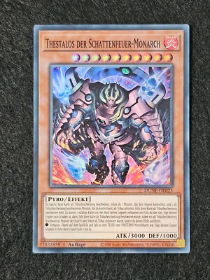 YUGIOH! Thestalos der Schattenfeuer-Monarch DUNE-DE023 Super Rare NM 1.Auflage