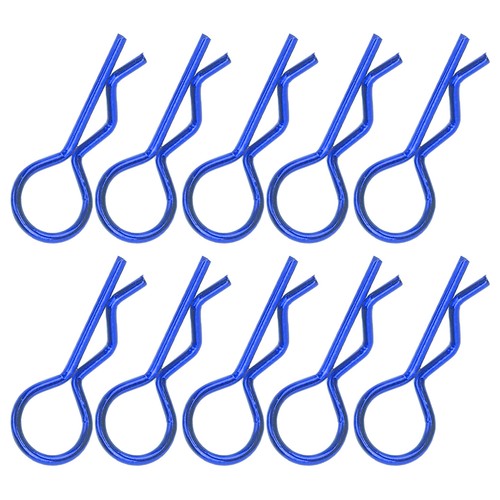 BLUE 10Pcs RC Car Shell Clip RShape Metal Body Clips Pins For 1/5 1/6 1/8 HR - Picture 15 of 22
