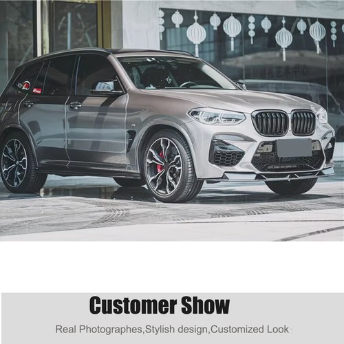 Fit For BMW F97 X3M F98 X4M LCI 2019-2024 Real Carbon Front Bumper Lip Spoiler - Picture 12 of 13