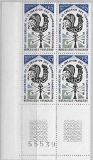 1973 BLOC De 4 coin numéroté chambres d agriculture N° 1778 neuf **