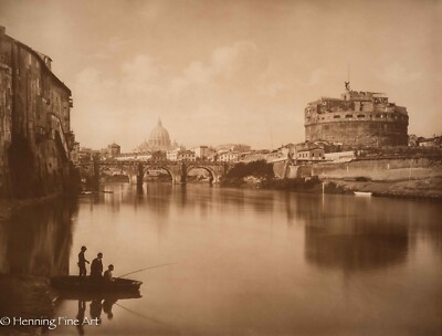James Anderson Issac Atkinson Antique Photograph Rome Saint' Angelo Castle 1880s