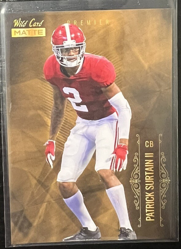 2021 Wild Card Matte Gold Premier Patrick Surtain II #MBC-14 Denver Broncos