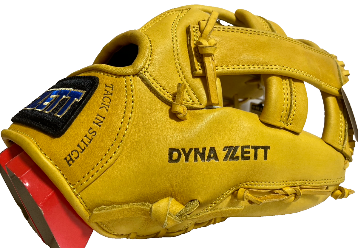 ZETT Baseball Vintage Glove Yellow Natural Leather with Tags