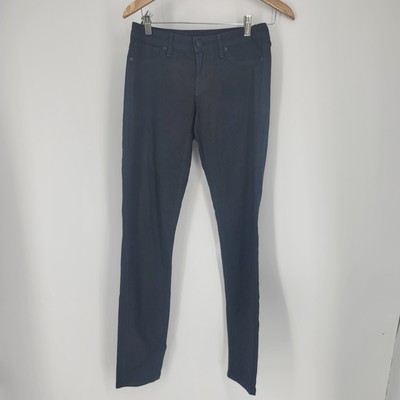 AQUA Rock Me Black Coated Skinny Jeans Low Rise Women's Size 27