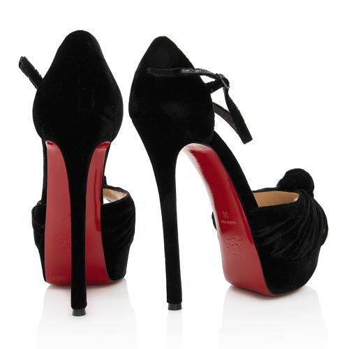 Christian Louboutin Velvet Marchavekel Knotted Pumps - Size 6 / 36 & Size 7 /37 - Picture 2 of 5
