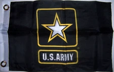 Double Sided 12x18 BLK licensed ARMY flag BANNER quality usa seller boat flag