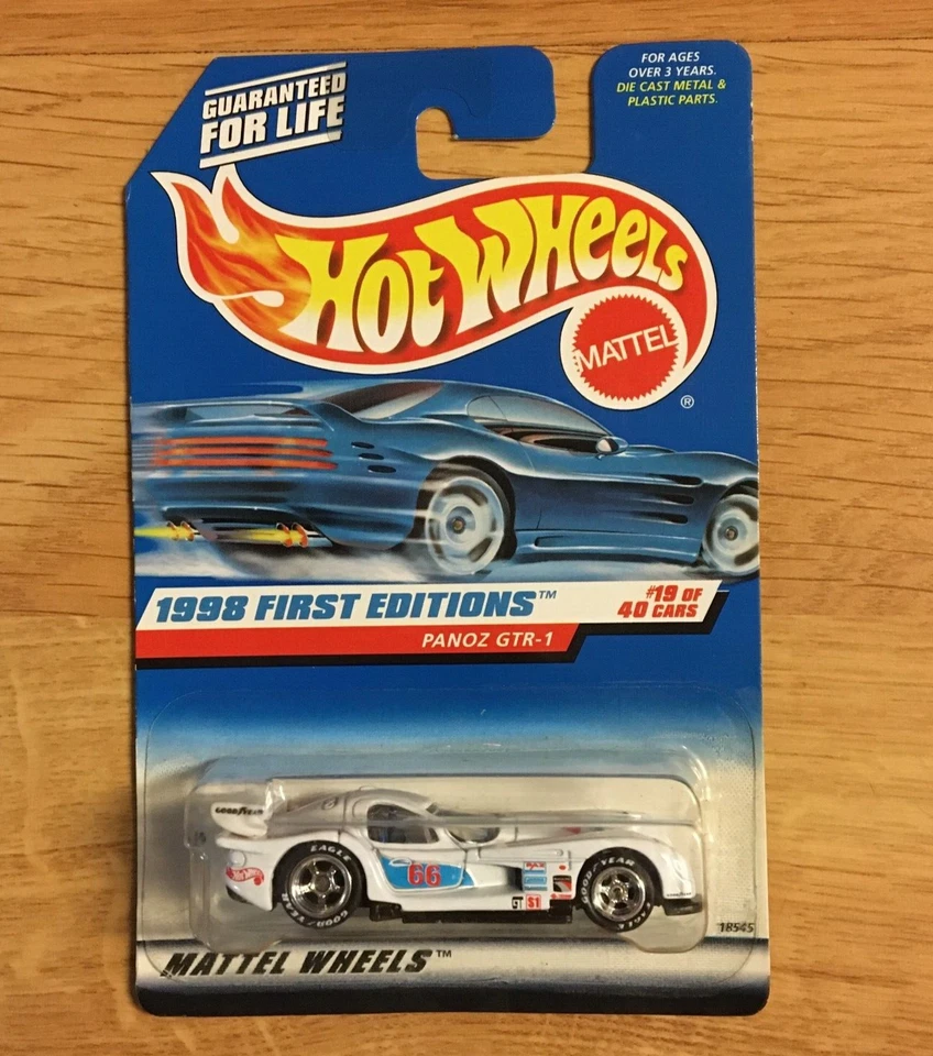Hot Wheels '98 Primera Edición #657 Panoz GTR-1 PERSONALIZADO Super Real Riders Rueda Intercambio BKI Foto 4 de 4