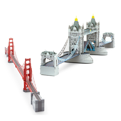 Fascinations ICONX SF GOLDEN GATE & LONDON TOWER BRIDGES Metal