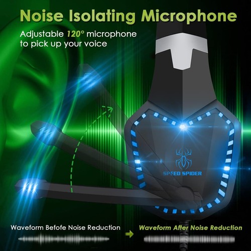 Gaming Headset Xbox/PC/PS4/PS5/Phone, Voice Changer Headset with Mic for Gaming - Picture 3 of 7