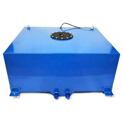 20 Gallon 80L Blue Fuel Tank Lightweight Race Drift Fuel Cell Tank &Level Sender