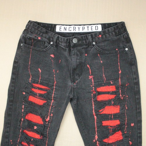 Encrypted Straight Leg Jeans Men's Size 