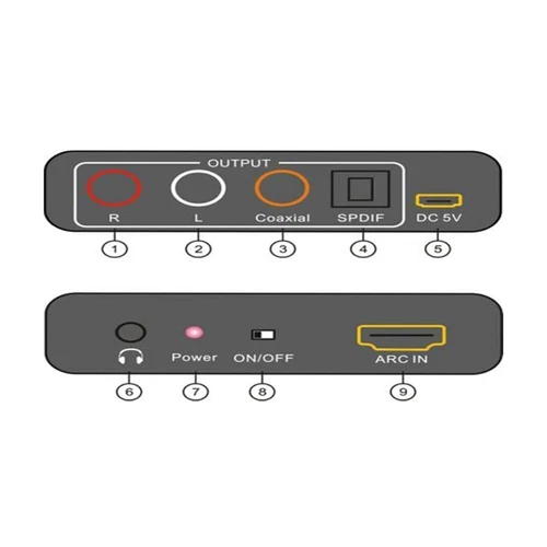 Digital HDMI 192KHz ARC Audio Adapter zu Analog SPDIF RCA Converter Extractor DE - Bild 11 von 15