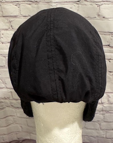VTG 90s Unisex Columbia Black Fleece Lined Trapper Ear Winter Ski Flap Cap Hat M - Picture 4 of 15