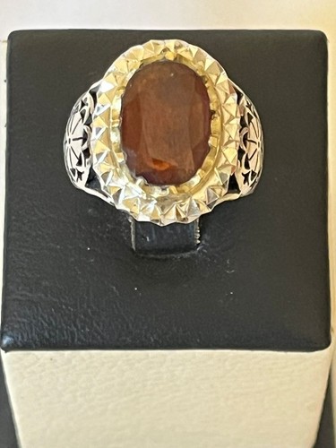 Modern Men Silver 925 Ring Genuine African Ruby Handmade Design ياقوت افريقي - Picture 3 of 21
