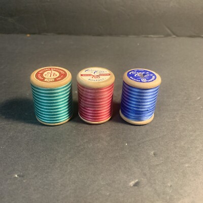 Coats & Clark, CARTIER Machine Embroidery Variegated Thread  Blue Green & Red