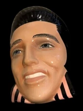 Vintage Clay Art 1980's Elvis Presley Face Mask Wall Art San Francisco 3-D 8x6