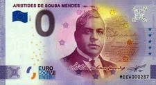 Zero Euro Note - 0 Euro - Aristides de Sousa Mendes 2021-1 - Portugal