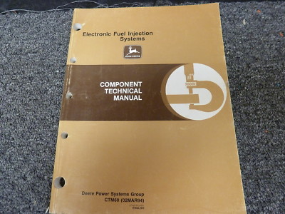 John Deere Electronic Fuel Injection System Shop Service Repair Manual CTM68