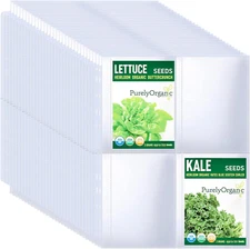 30 Pack 120 Pockets Seed Packet Binder Sleeves, Garden Seed Storage Organizer Pa