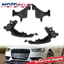 Left+Right Headlight Mount Bracket Support Set For AUDI A4 S4 2013-2015