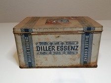 Antike Blechdose Diller Essenz – Pfeiffer & Dillers – Kaffee Zusatz - ca. 1920