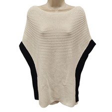 White House Black Market Shrug Pullover Sweater Scoop Neck M neutral winter 