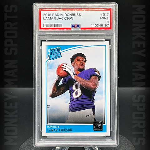 2018 Donruss - Lamar Jackson Rated Rookie RC - #317 RAVENS PSA 9