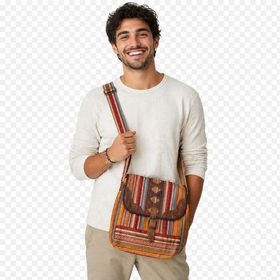 Handmade Boho Shoulder Bag Ethnic Crossbody Tote Hippie Festival Bag Nepal Style