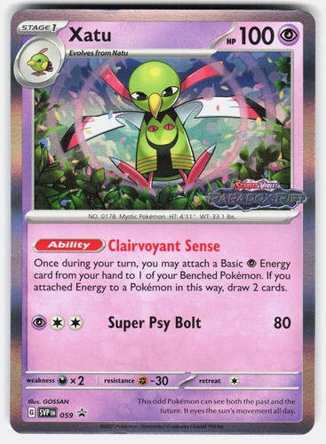 XATU (PRERELEASE) 059 HOLO RARE SCARLET & VIOLET PROMO POKEMON LP
