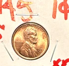 1945-S lincoln wheat cent choice red BU