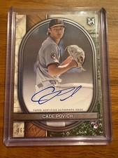 Cade Povich RC Auto 2/199 MLB Trading Card Set, Ser# /199, Excellent Condition J